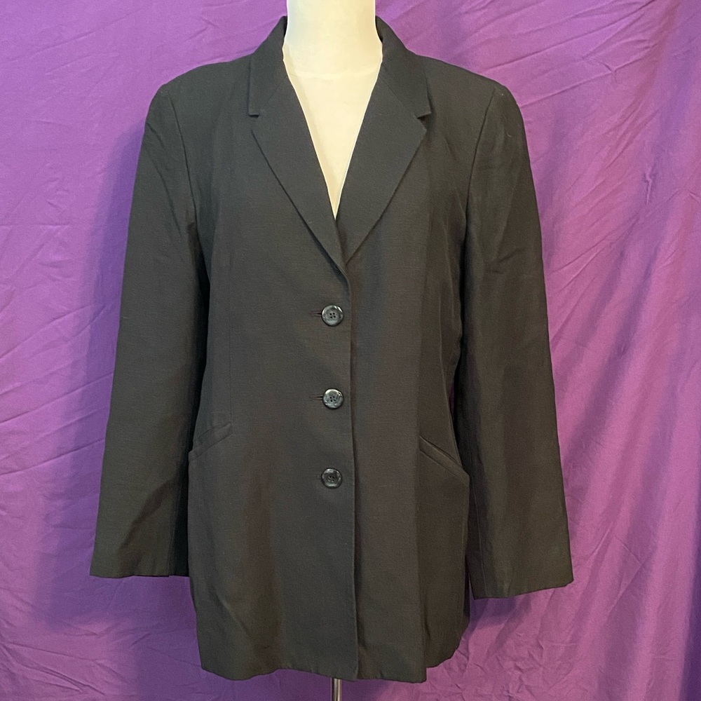 Vintage 90s Express Black Women's Suit Jacket. Size 9/10.